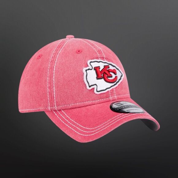 New Era Kansas City Chiefs Washed Contrast 9TWENTY Adjustable Back Hat Cap NEW - Picture 2 of 7